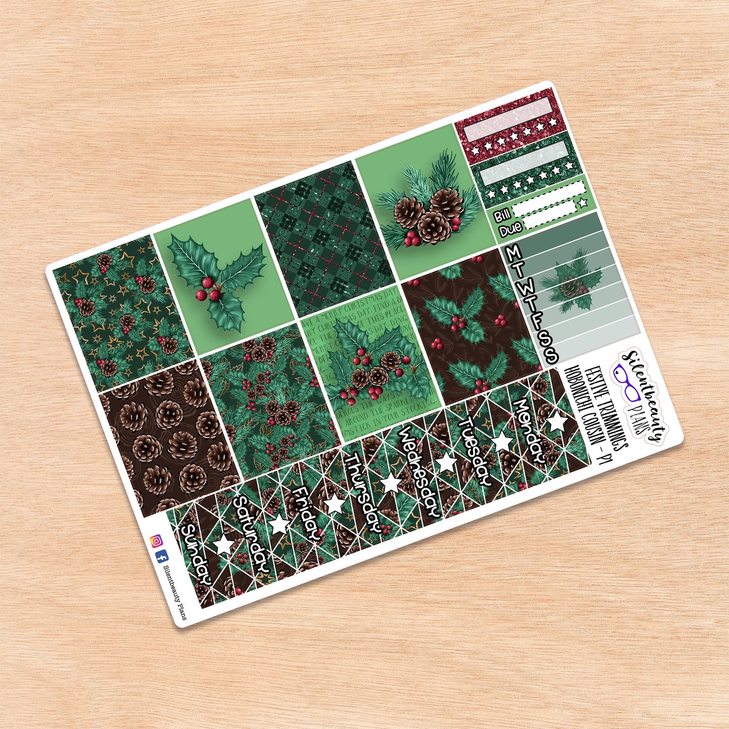 Festive Trimmings| Hobonichi Cousin