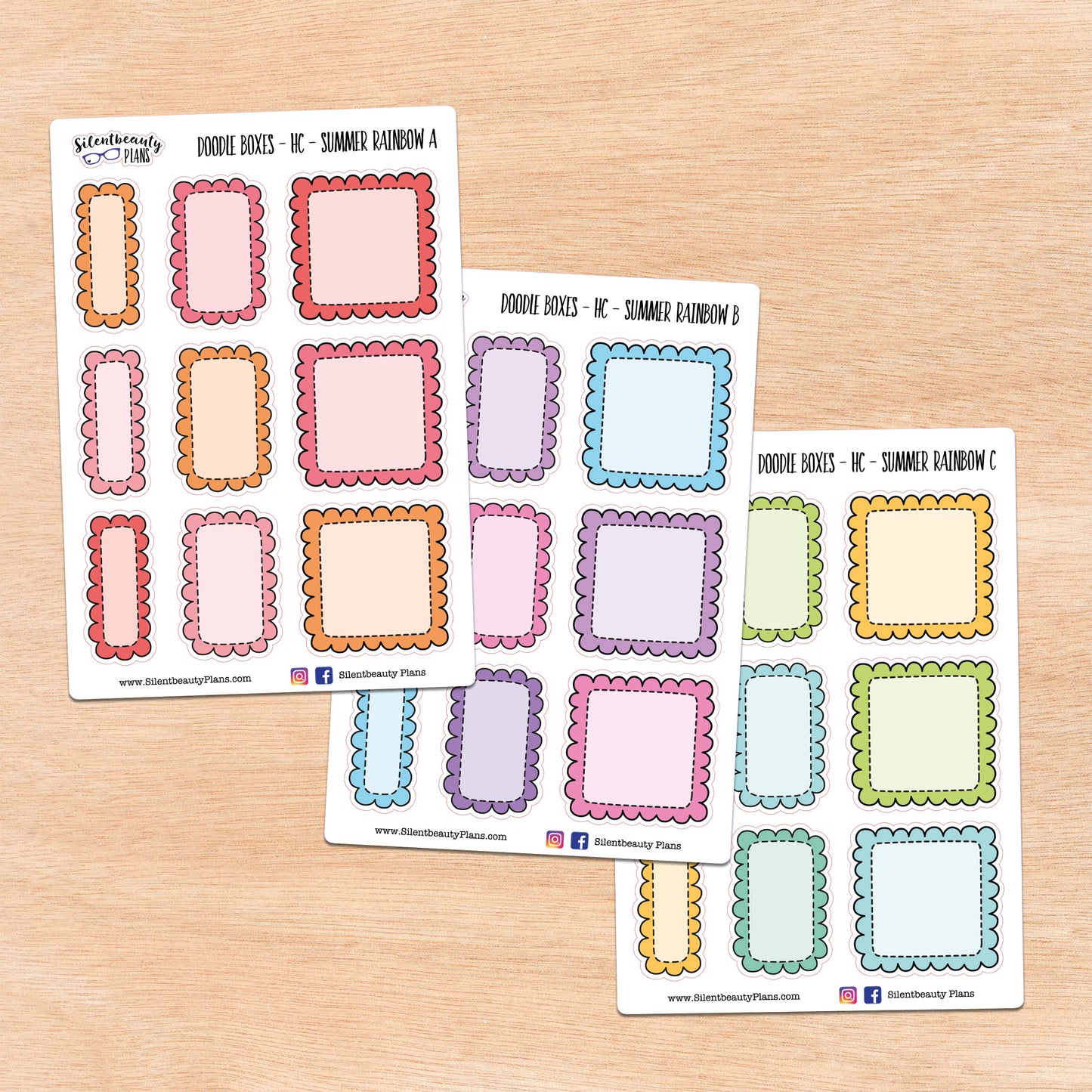 Summer Doodle Boxes | 3 Options