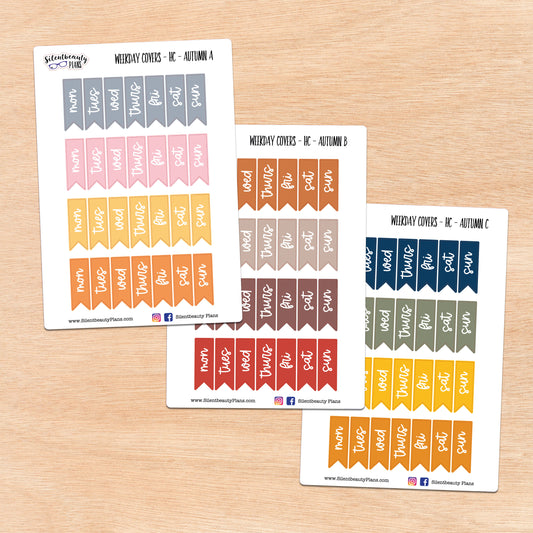 Solid Autumn Day Cover Flags | 3 Options
