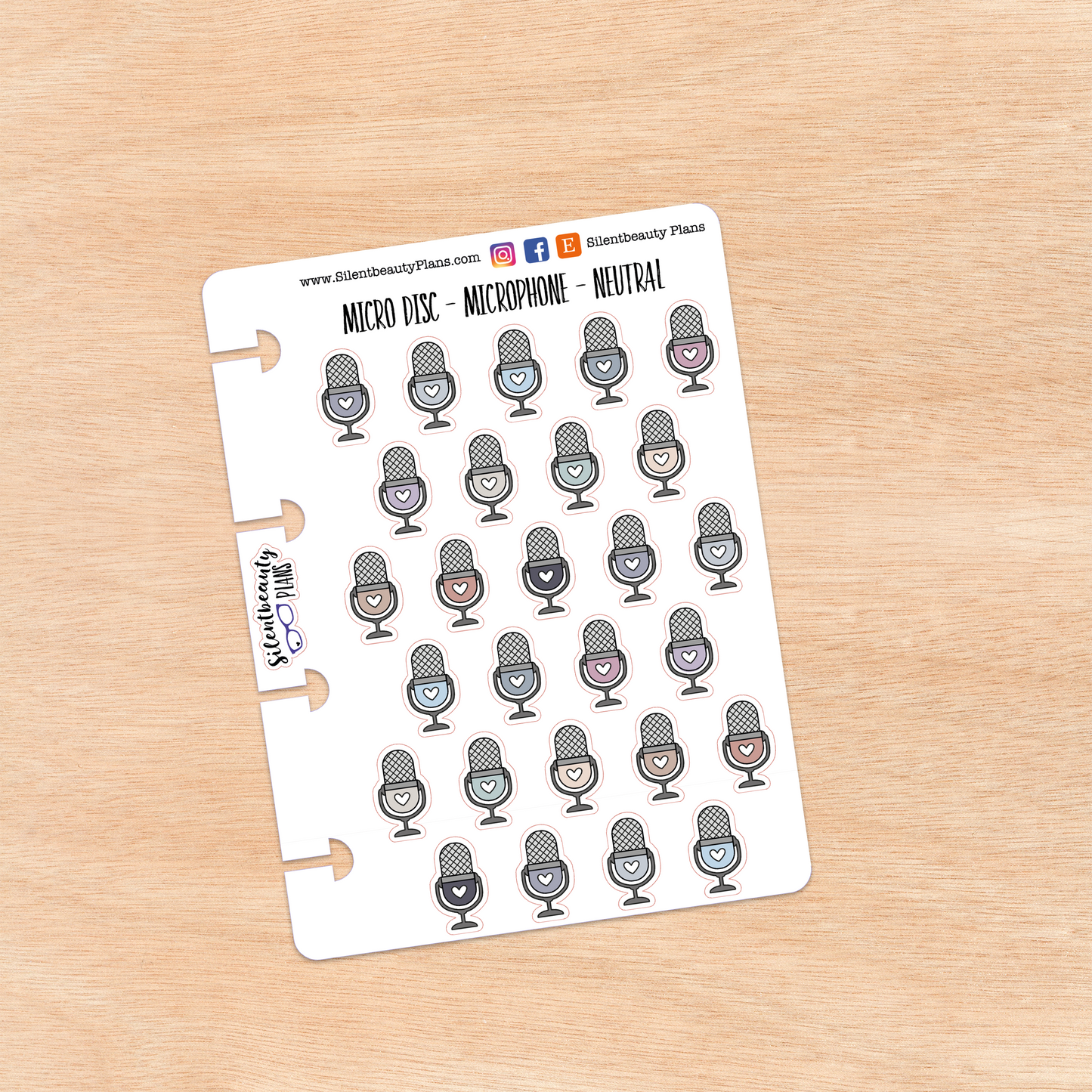 Microphone or Podcast Icon Stickers | 2 Sizes | 4 Colour Options