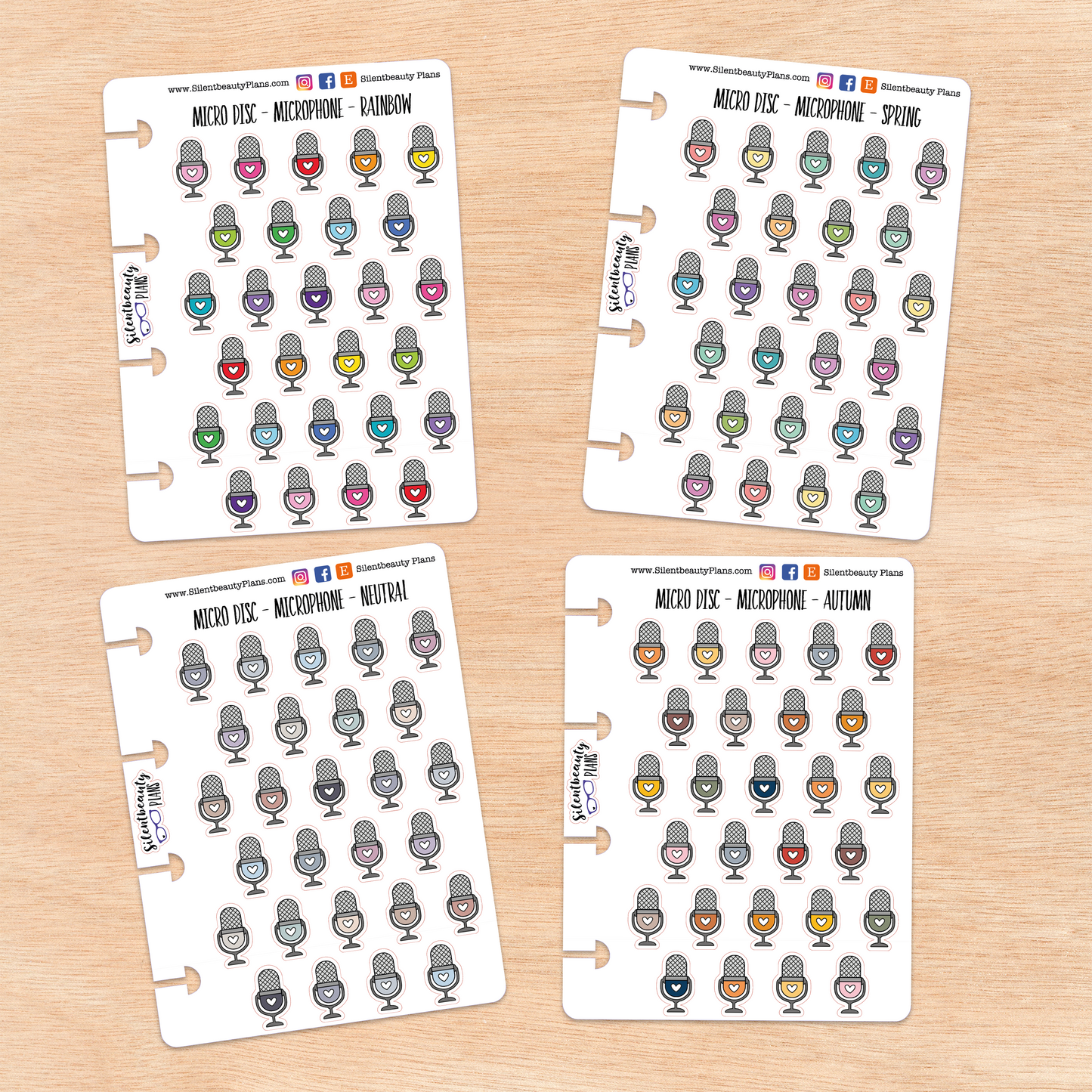 Microphone or Podcast Icon Stickers | 2 Sizes | 4 Colour Options