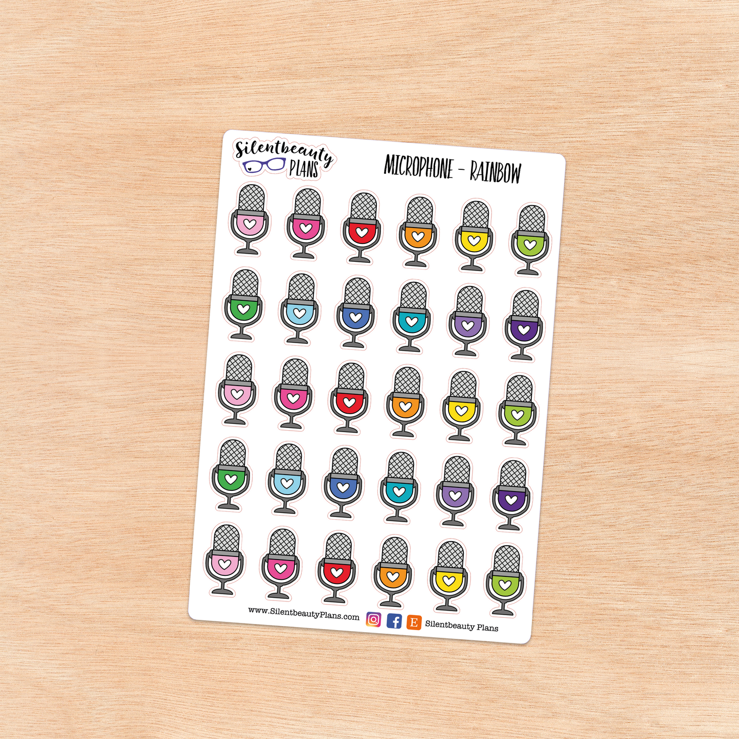 Microphone or Podcast Icon Stickers | 2 Sizes | 4 Colour Options