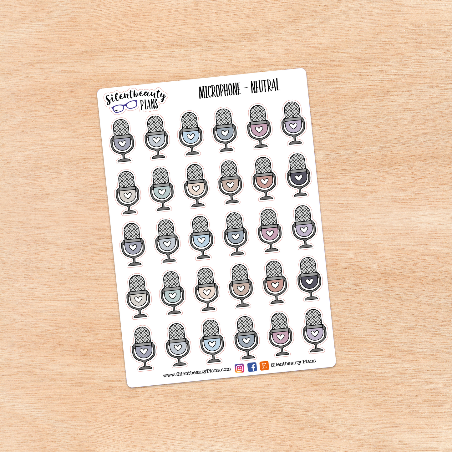 Microphone or Podcast Icon Stickers | 2 Sizes | 4 Colour Options
