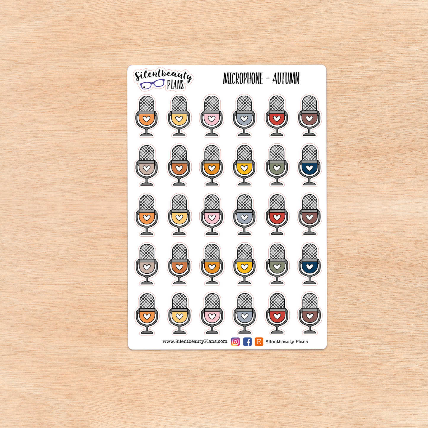 Microphone or Podcast Icon Stickers | 2 Sizes | 4 Colour Options