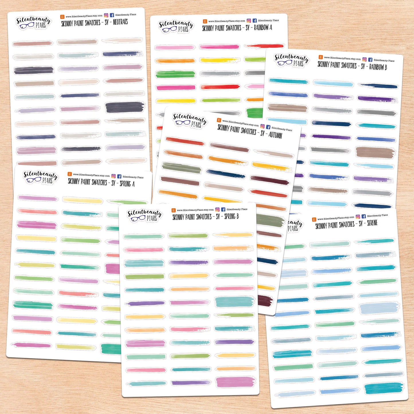 Skinny Paint Swatches | 7 Colour Options