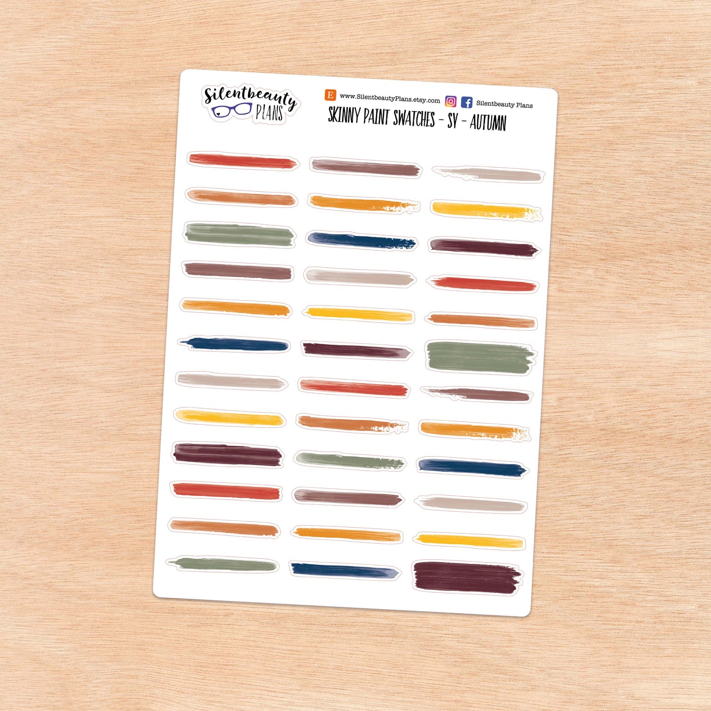 Skinny Paint Swatches | 7 Colour Options