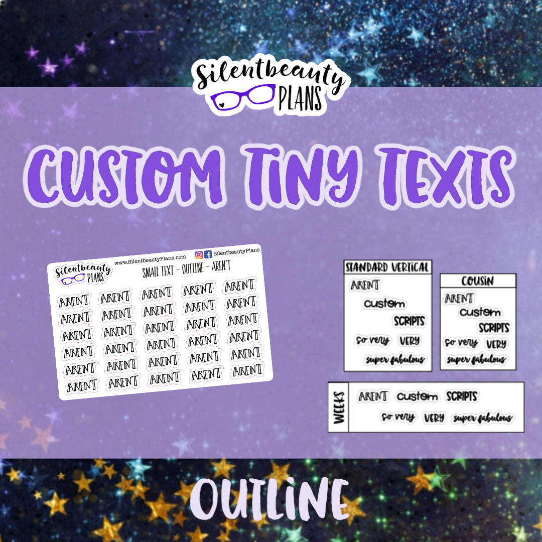 Custom Tiny Text Stickers | 6 Options