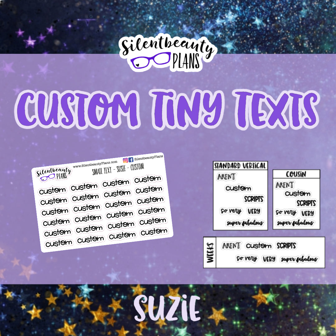 Custom Tiny Text Stickers | 6 Options