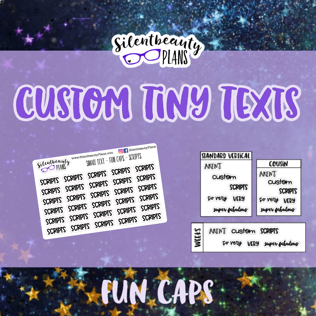 Custom Tiny Text Stickers | 6 Options