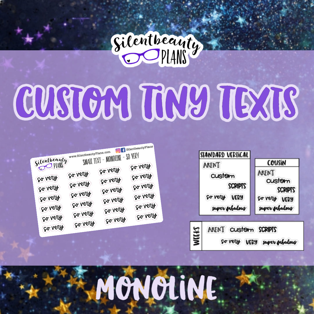 Custom Tiny Text Stickers | 6 Options