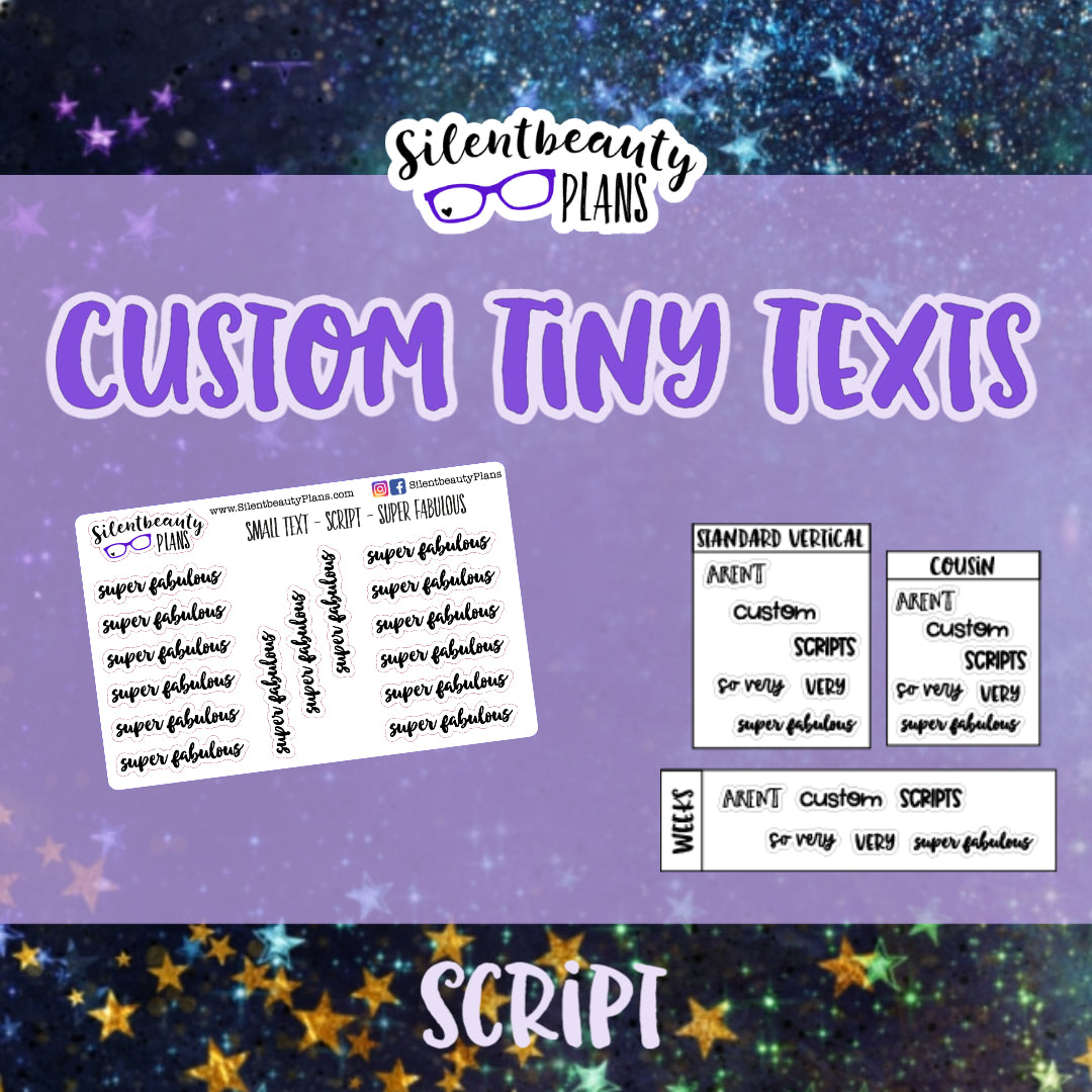 Custom Tiny Text Stickers | 6 Options