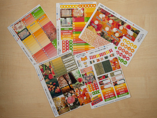 Autumn Photo Sticker Kit - Classic Happy Planner, Vertical, Planner Stickers, UK
