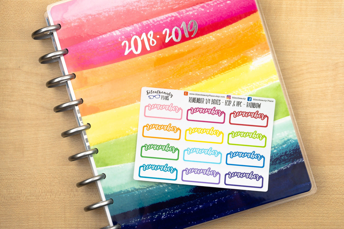 Script Text Quarter Box Planner Stickers - Focus Important Must Do Remember Etsy Facebook Instagram PR Post - Stickers UK