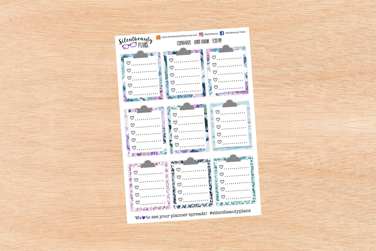 Clipboard Checklist Planner Stickers | 2 Options