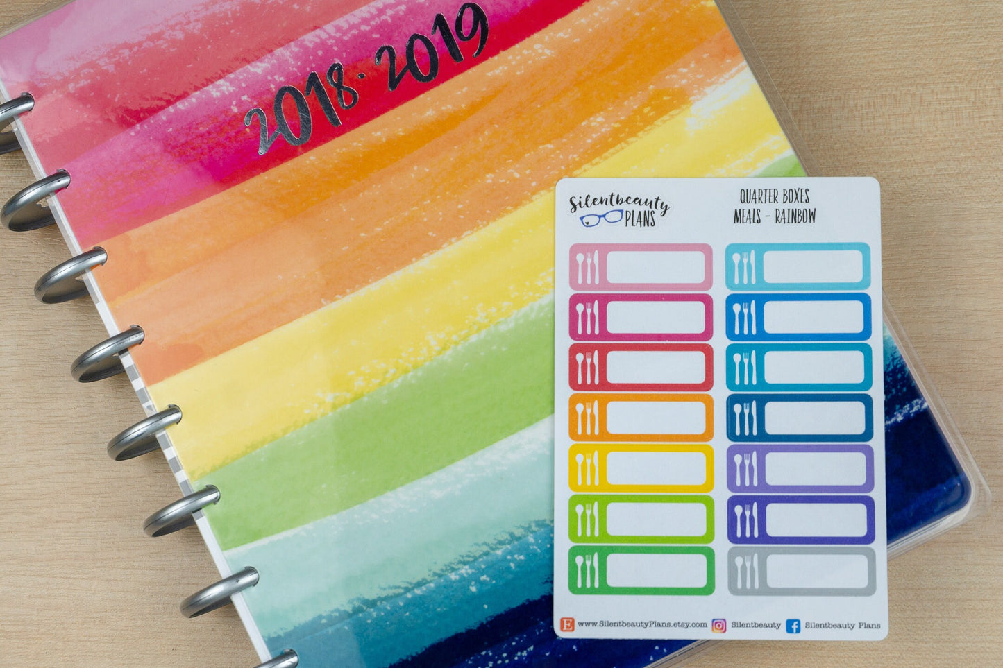 Colourful Meal Stickers - Quarter Boxes