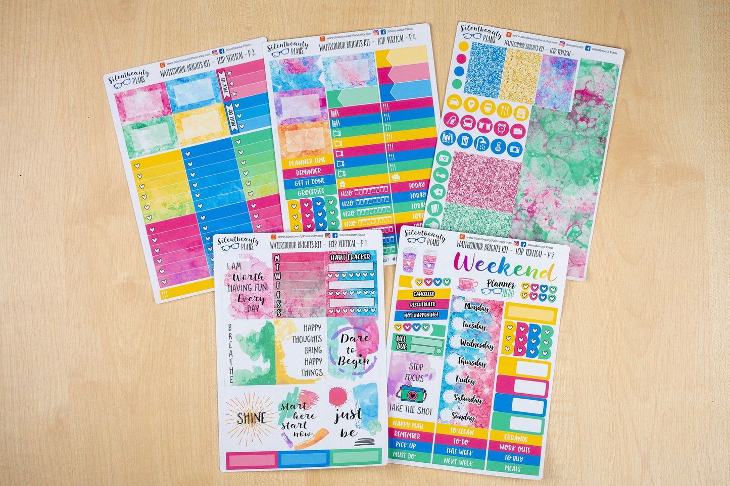 Watercolour Brights | Standard Vertical