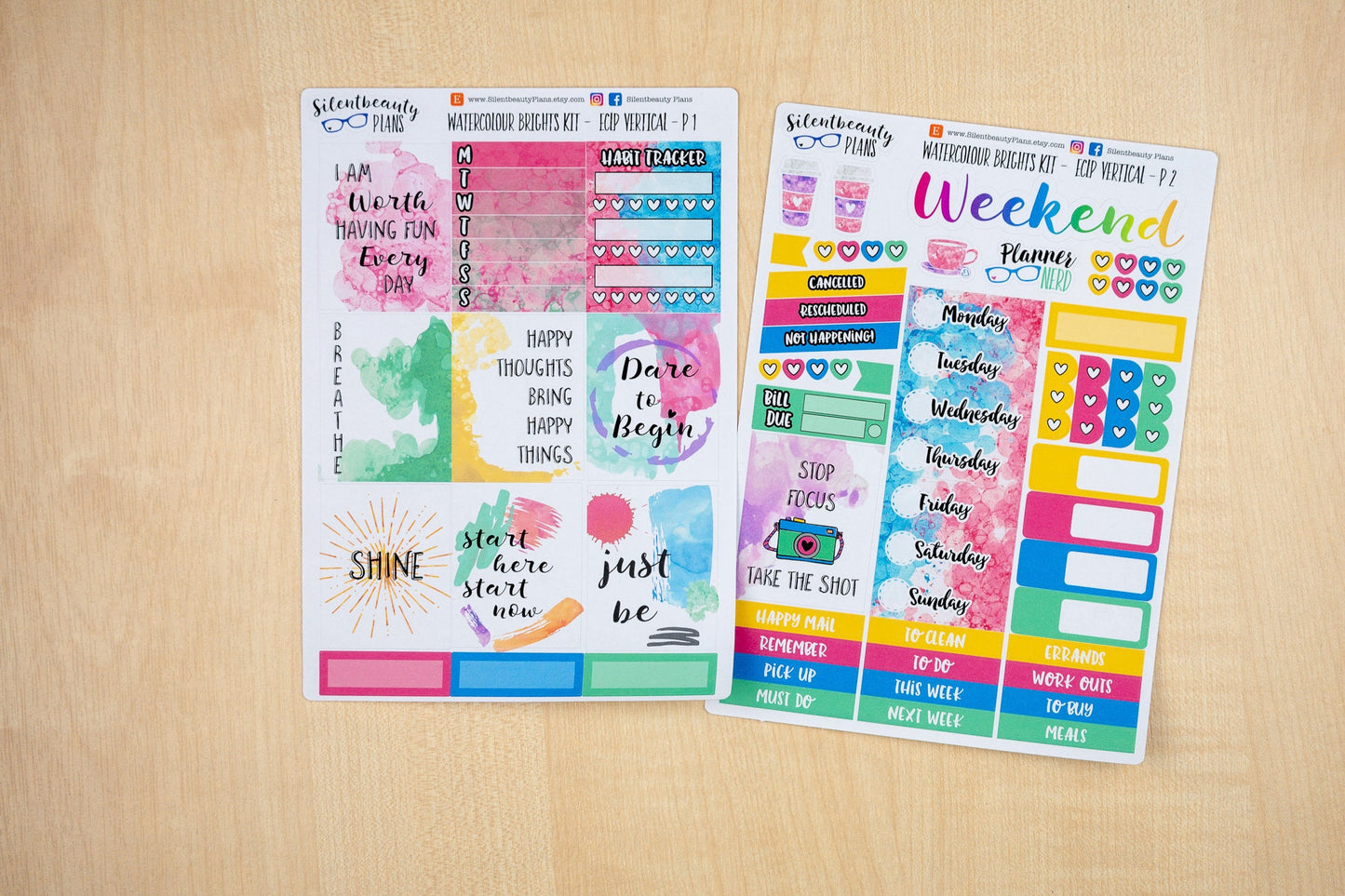 Watercolour Brights | Standard Vertical