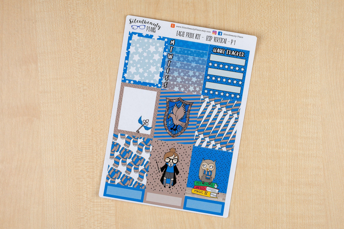 Eagle Pride Sticker Kit - Standard Vertical, Vertical, Planner Stickers, UK