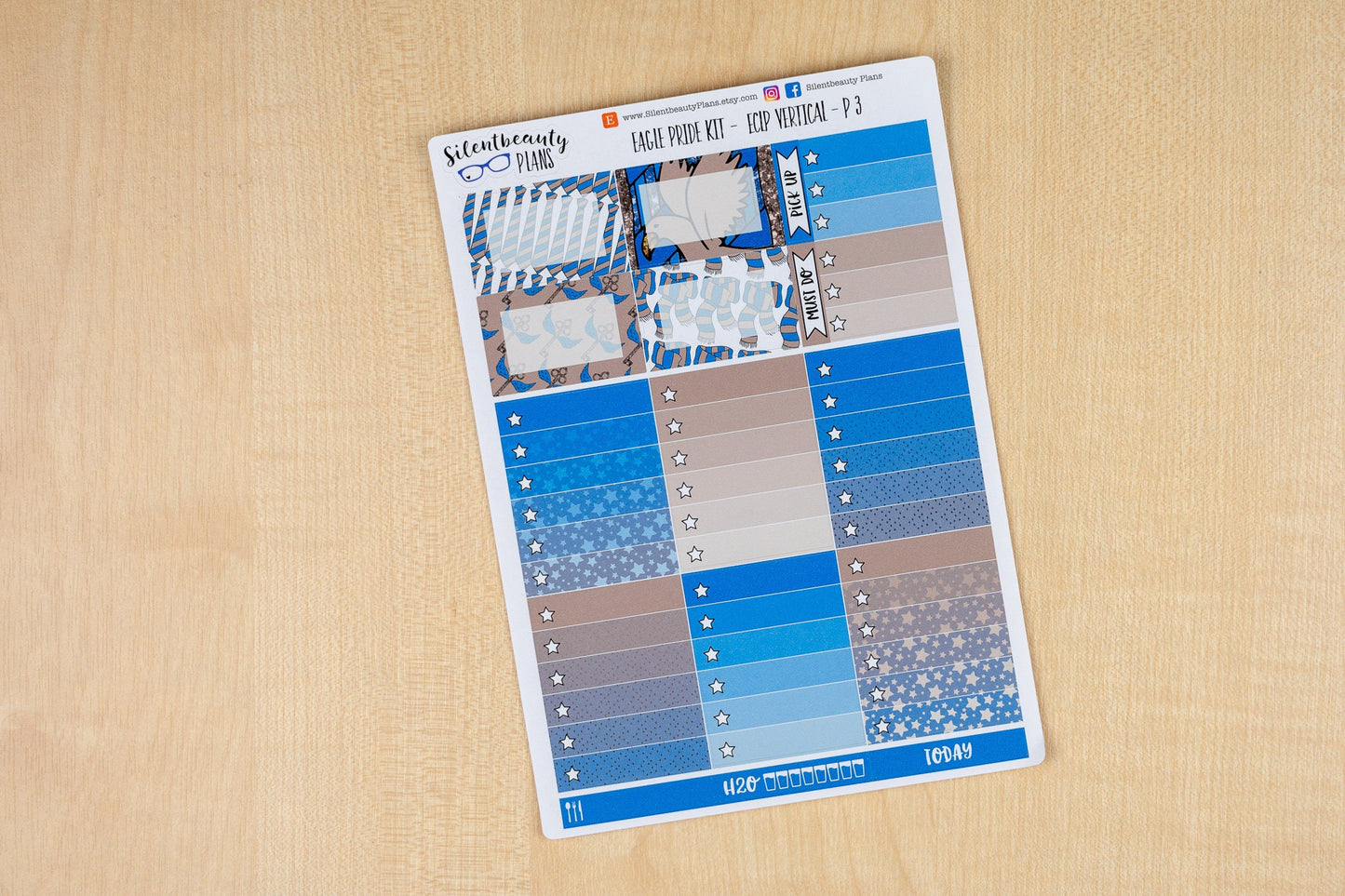 Eagle Pride Sticker Kit - Standard Vertical, Vertical, Planner Stickers, UK