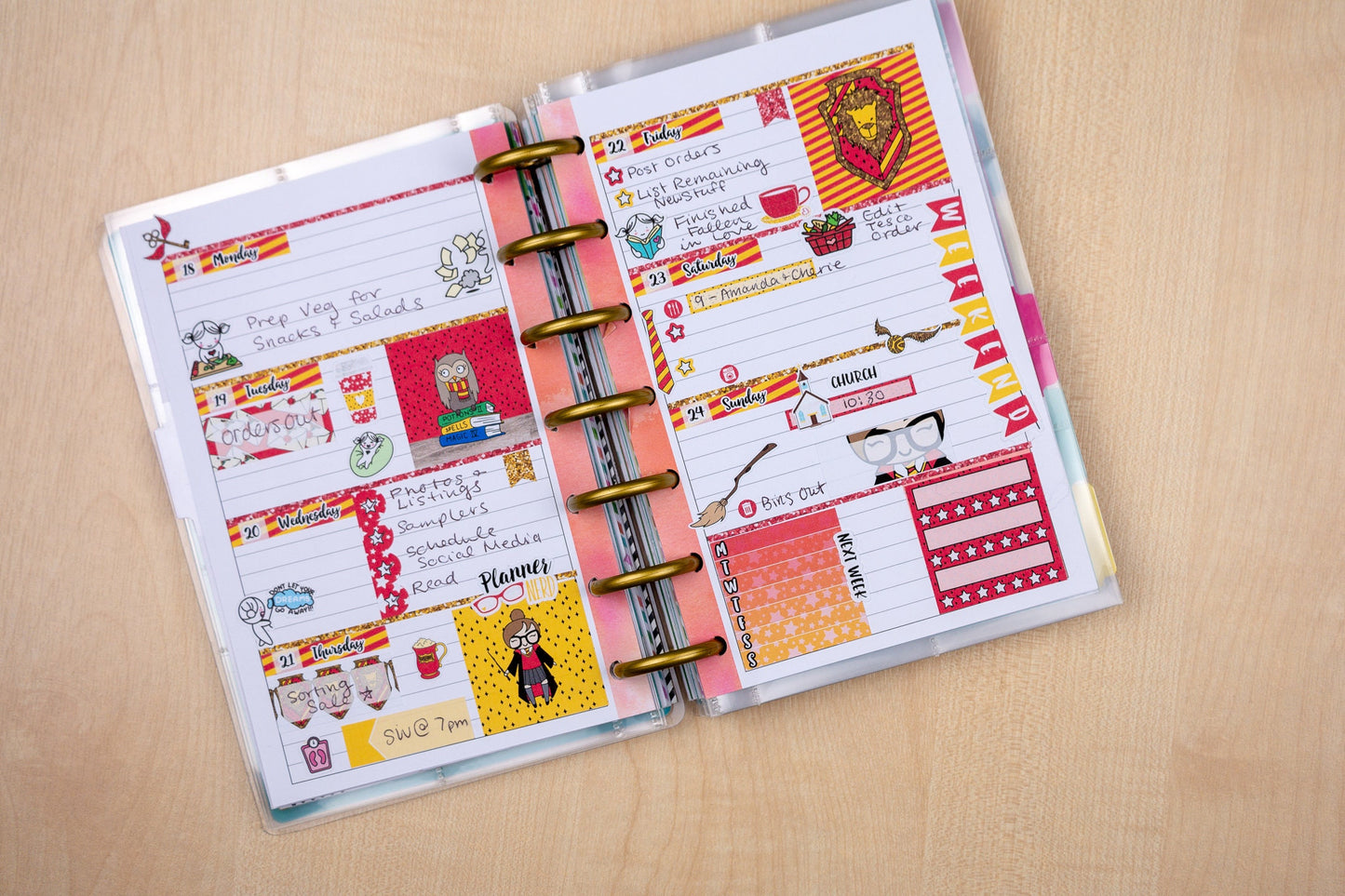 Lion Pride Weekly Kit - Mini Happy Planner, Planner Stickers, UK