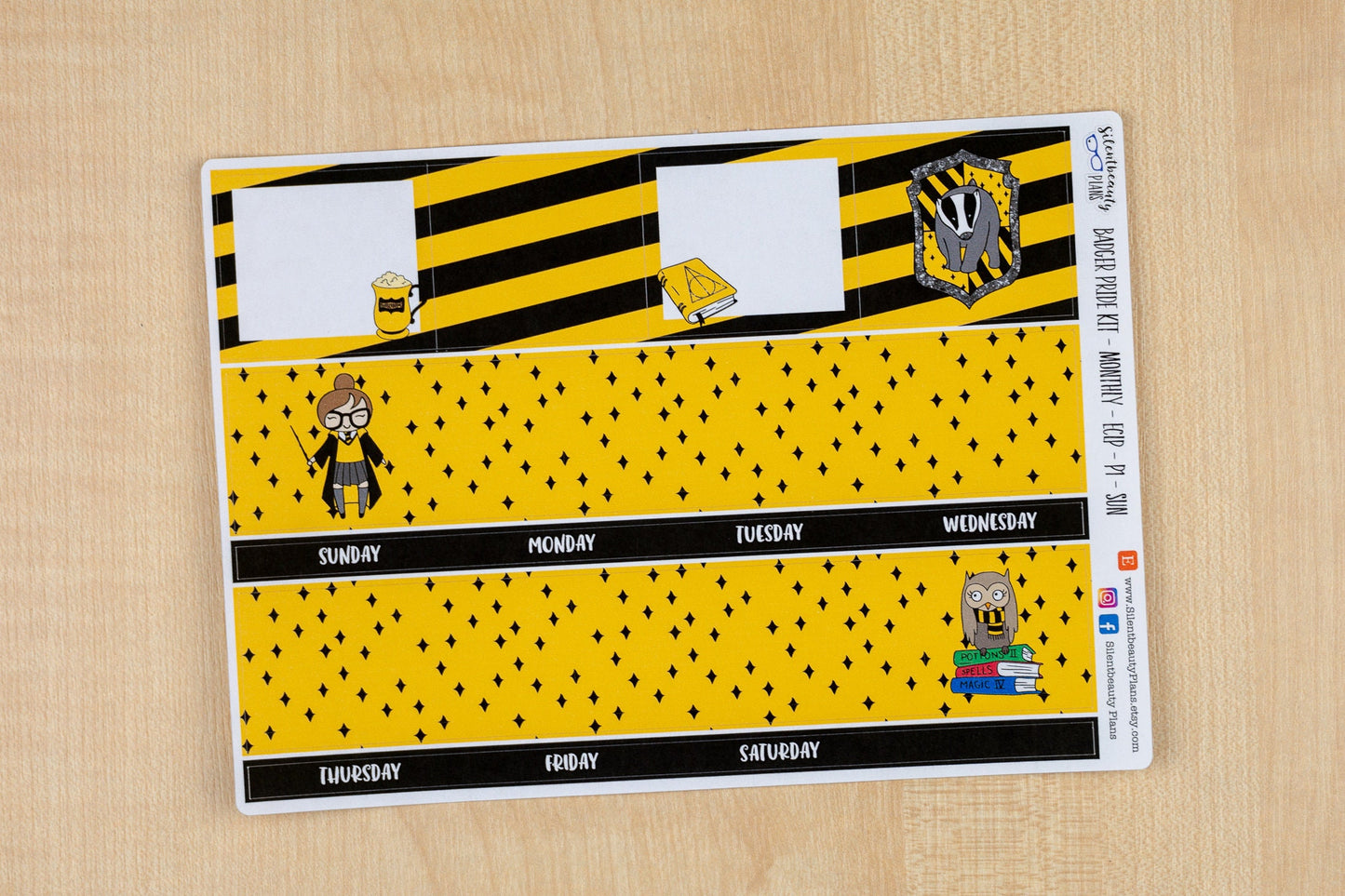 Badger Pride Monthly Sticker Kit | Pick your Month & Start Day