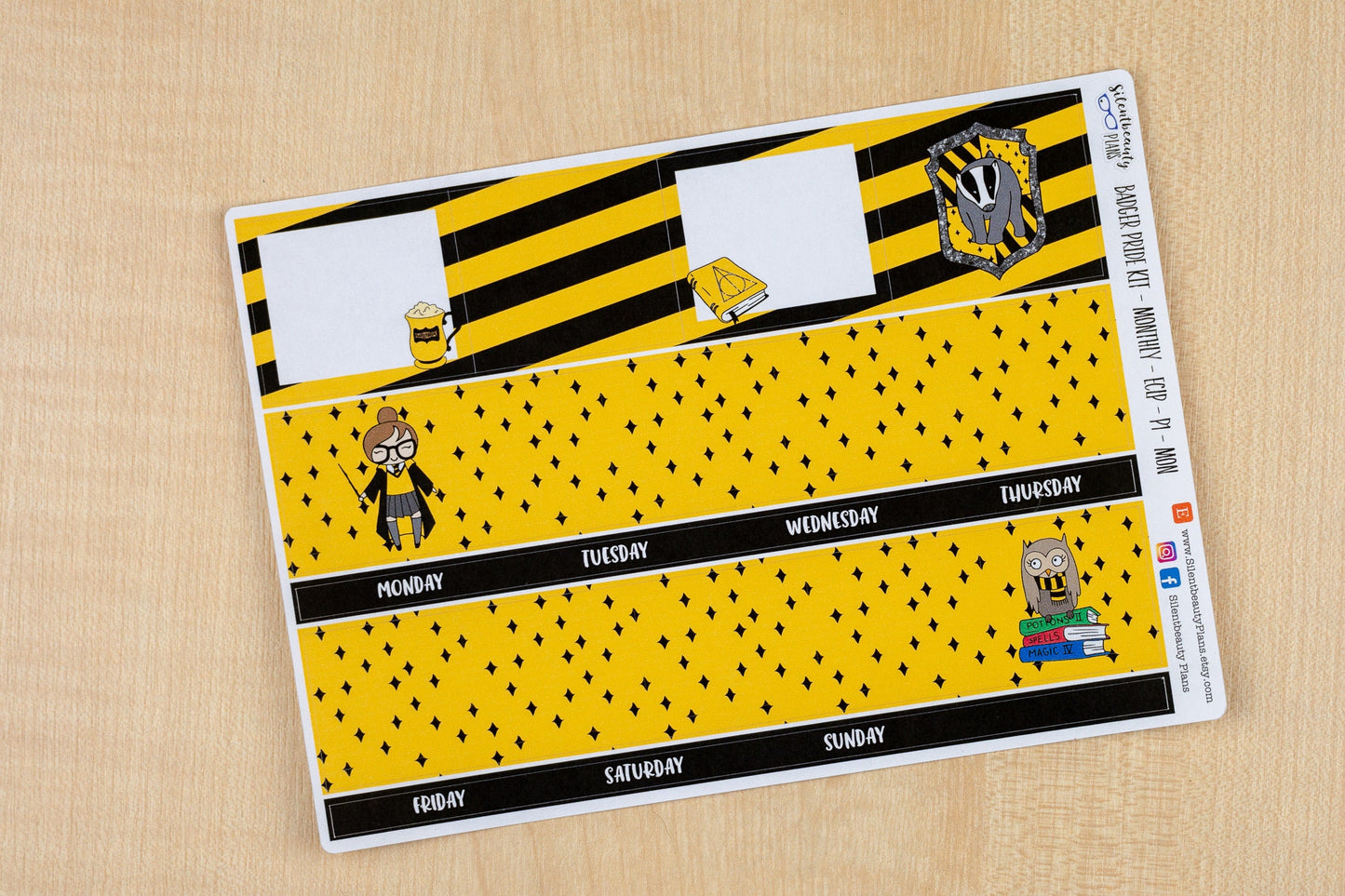 Badger Pride Monthly Sticker Kit | Pick your Month & Start Day