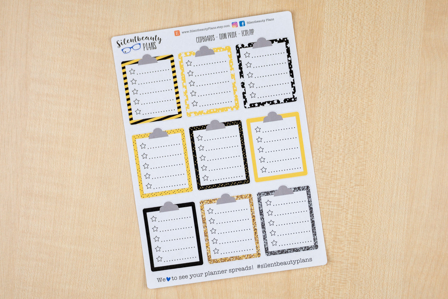 House Pride Clipboard Planner Stickers | 4 Options | Full Box Planner Stickers - UK Stickers for Planners