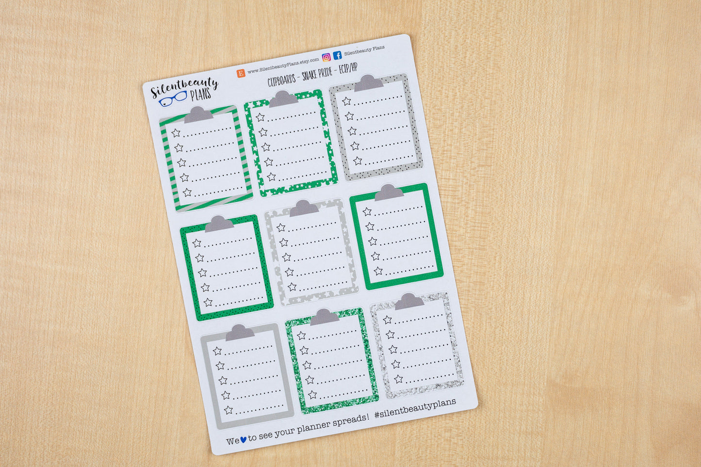 House Pride Clipboard Planner Stickers | 4 Options | Full Box Planner Stickers - UK Stickers for Planners