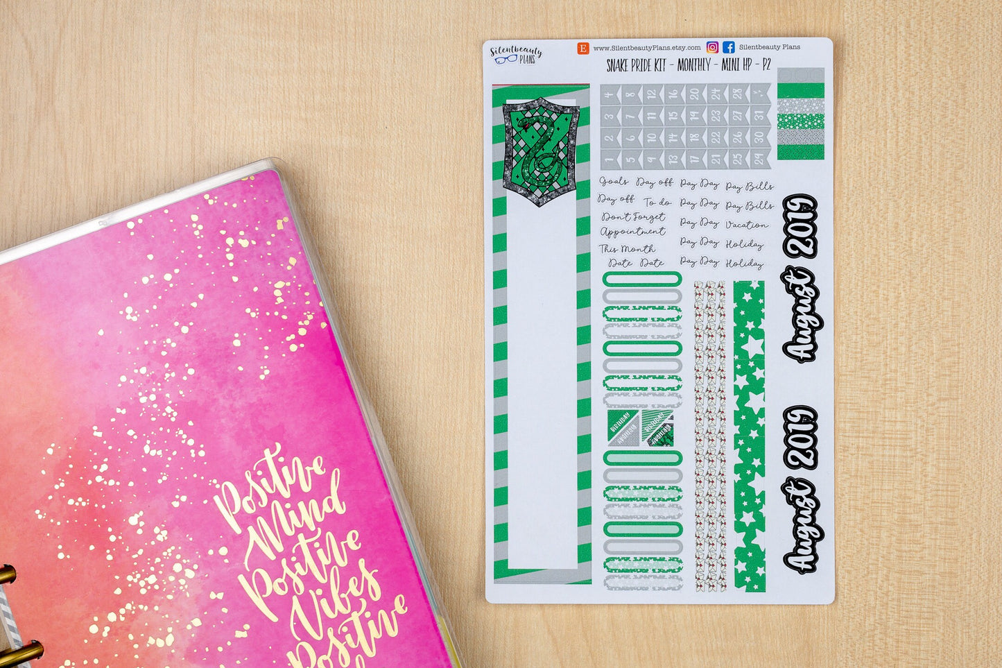 Snake Pride Monthly Kit - Mini Happy Planner | Choose your Month -  Planner Stickers, UK