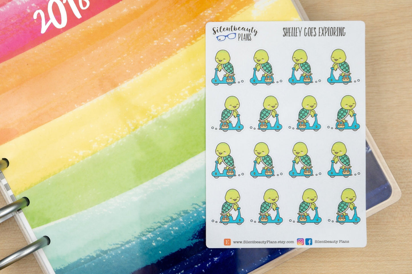 Shelley the Sea Turtle Goes Exploring - Cute Turtle Stickers