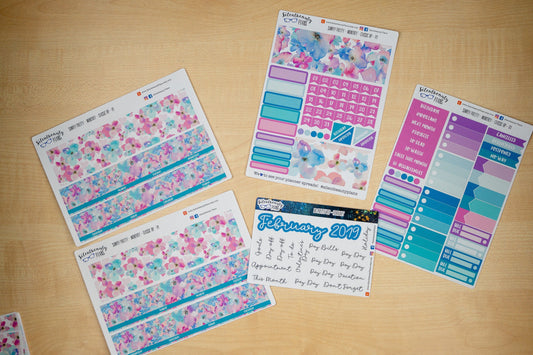 Simply Pretty Sticker Monthly Kit - Pick your Month & Start - Classic Happy Planner, Vertical, Planner Stickers, UK