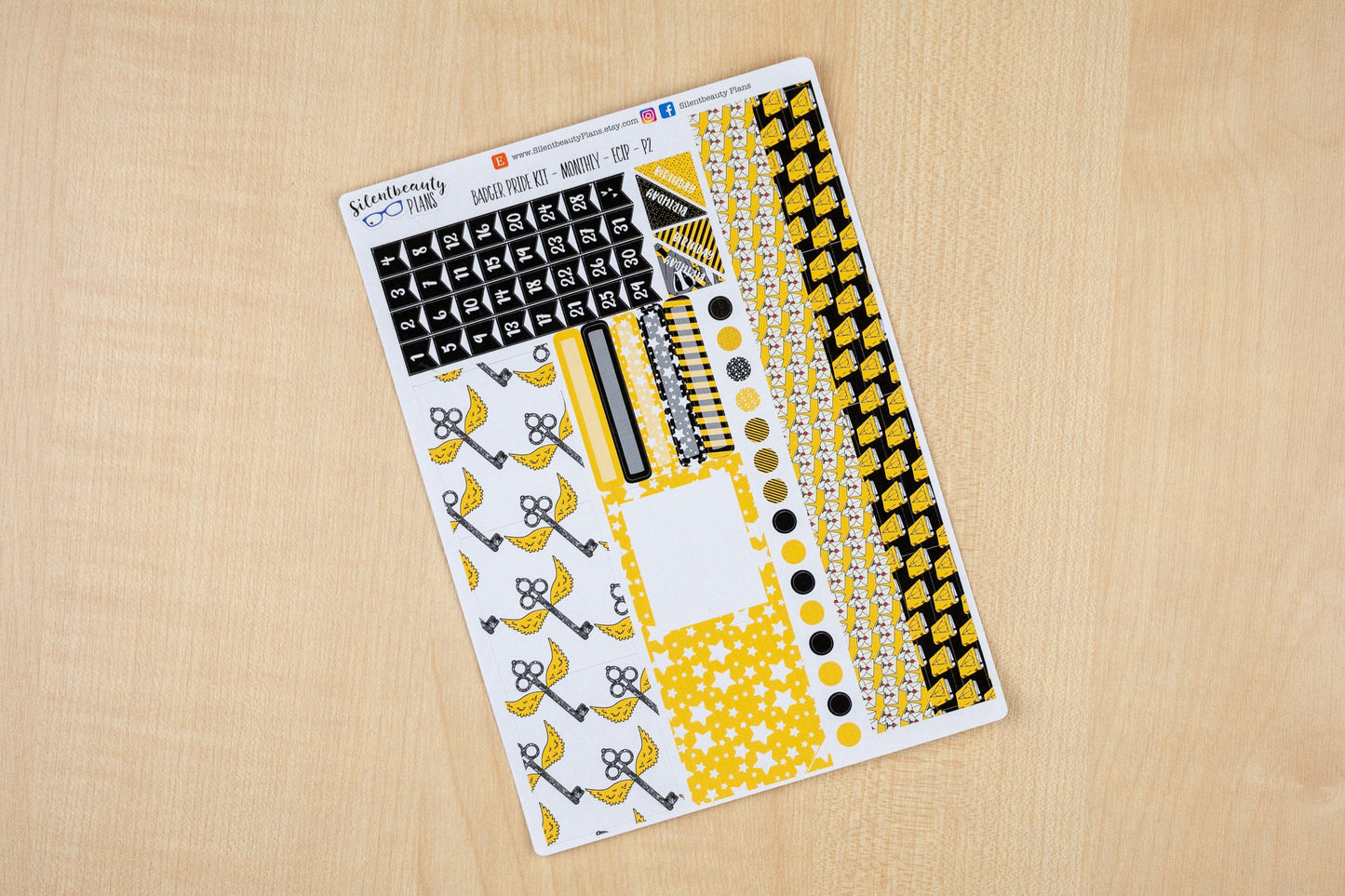 Badger Pride Monthly Sticker Kit | Pick your Month & Start Day