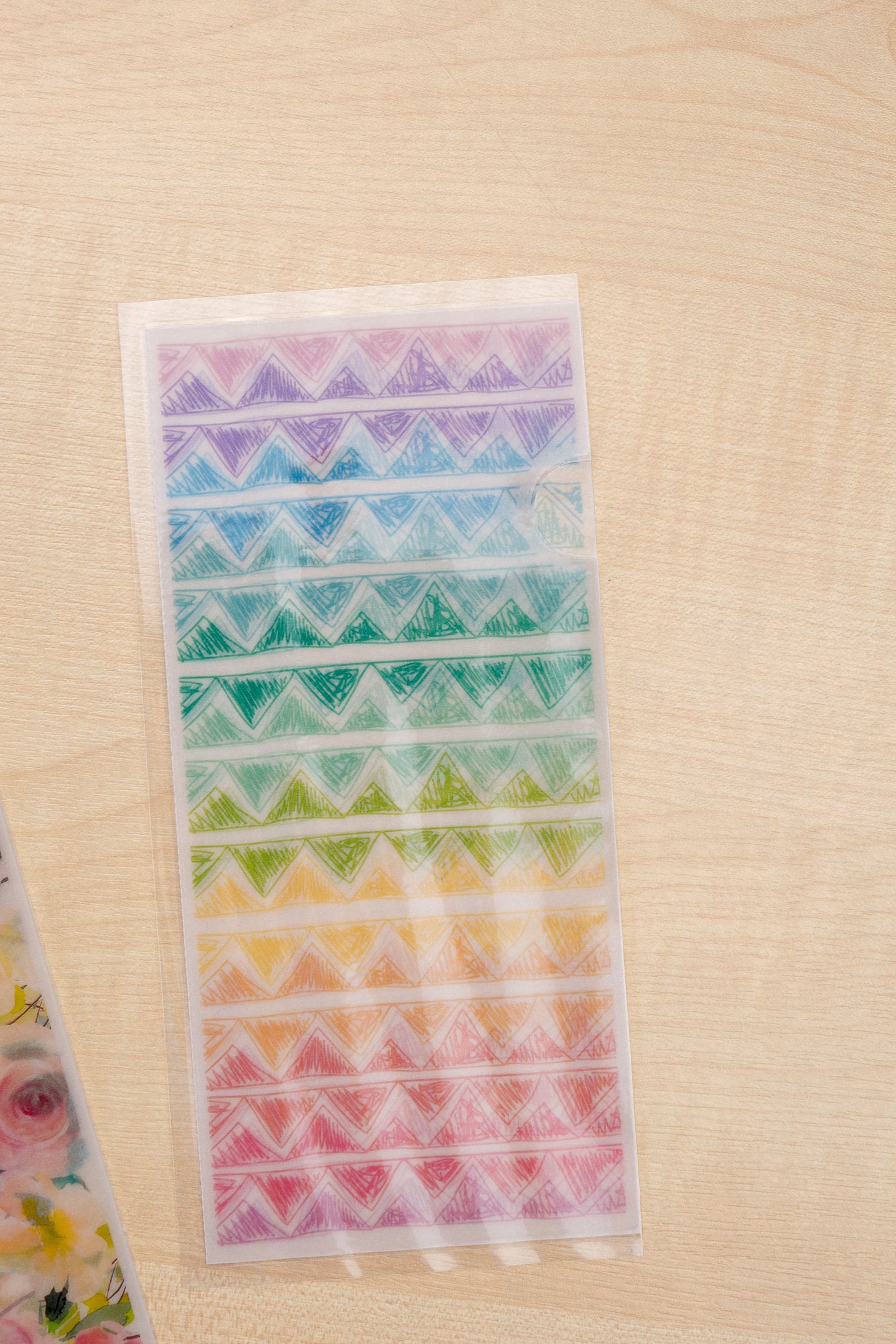 Whisper or Rainbow Scribbles Sticker Stash Vellum Pouch | Hobo Weeks Sticker Storage | Silentbeauty Plans | UK