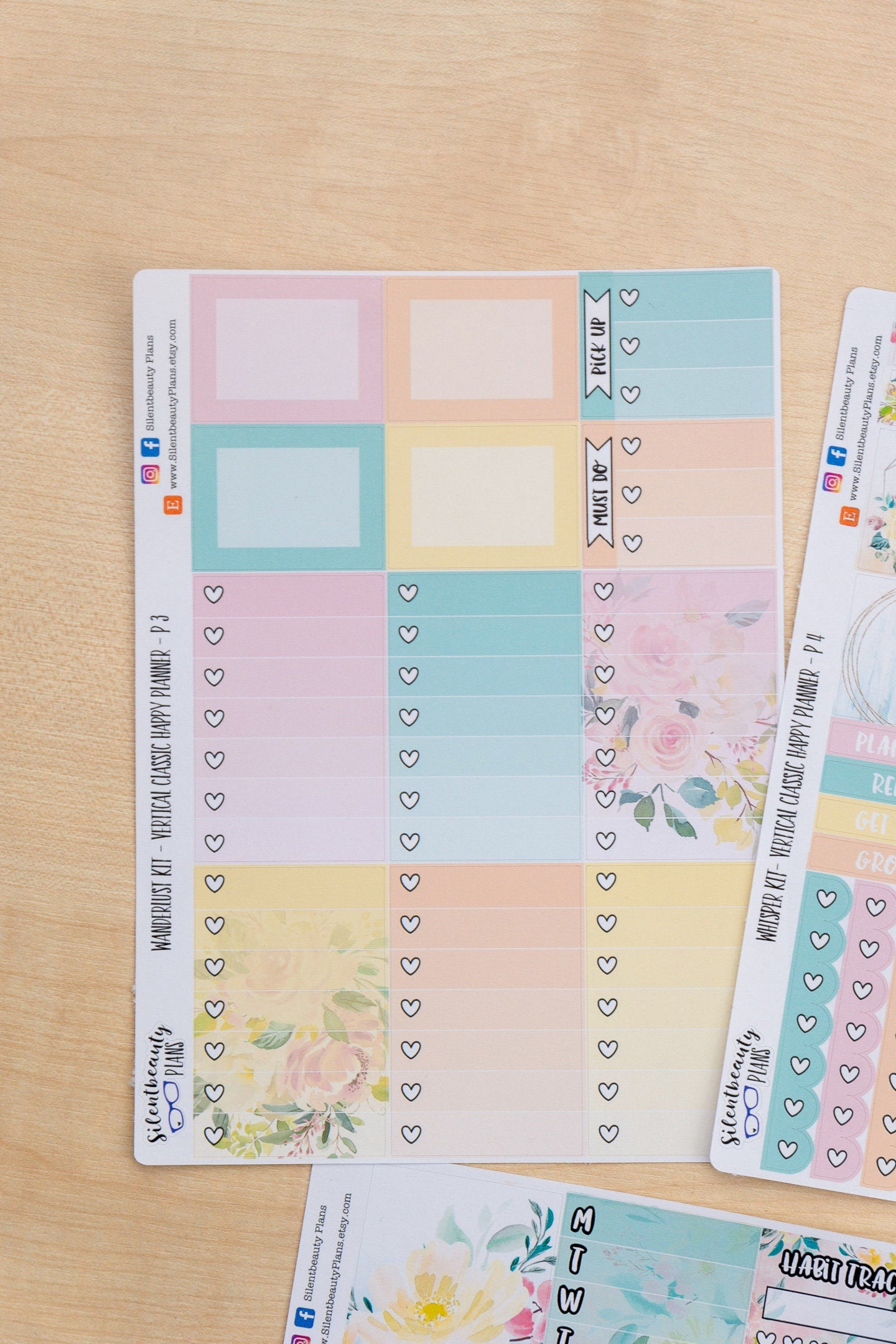 Whisper Sticker Kit - Classic Happy Planner, Vertical, Planner Stickers, UK