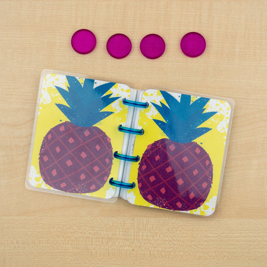 Pineapple Summer Fun Happy Planner Covers | 2 Disc Colour Options | Micro Happy Planner Cover Set | Planner Accessories