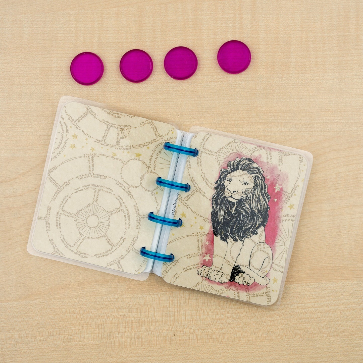 Lion House Mascot Happy Planner Covers | 2 Disc Colour Options | Micro Happy Planner Cover Set | Planner Accessories