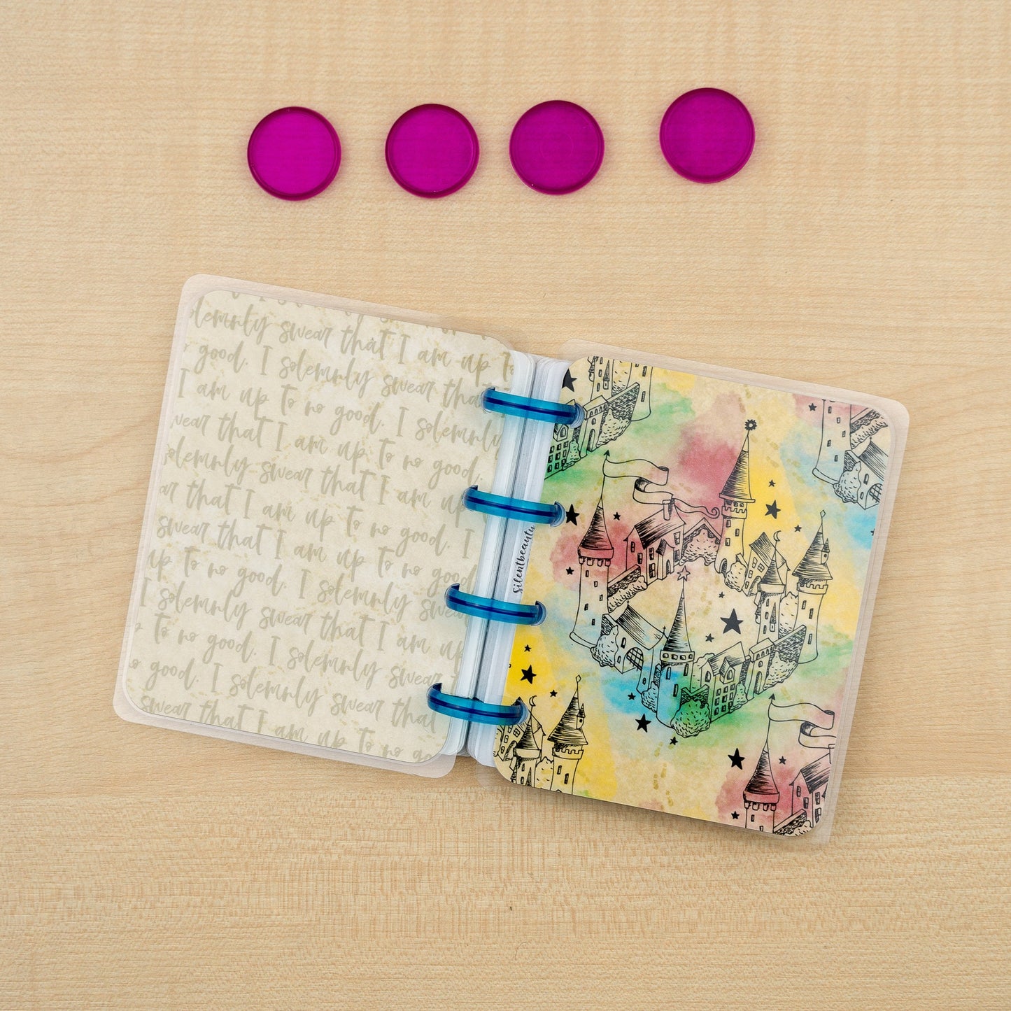 Eagle House Mascot Happy Planner Covers | 2 Disc Colour Options | Micro Happy Planner Cover Set | Planner Accessories