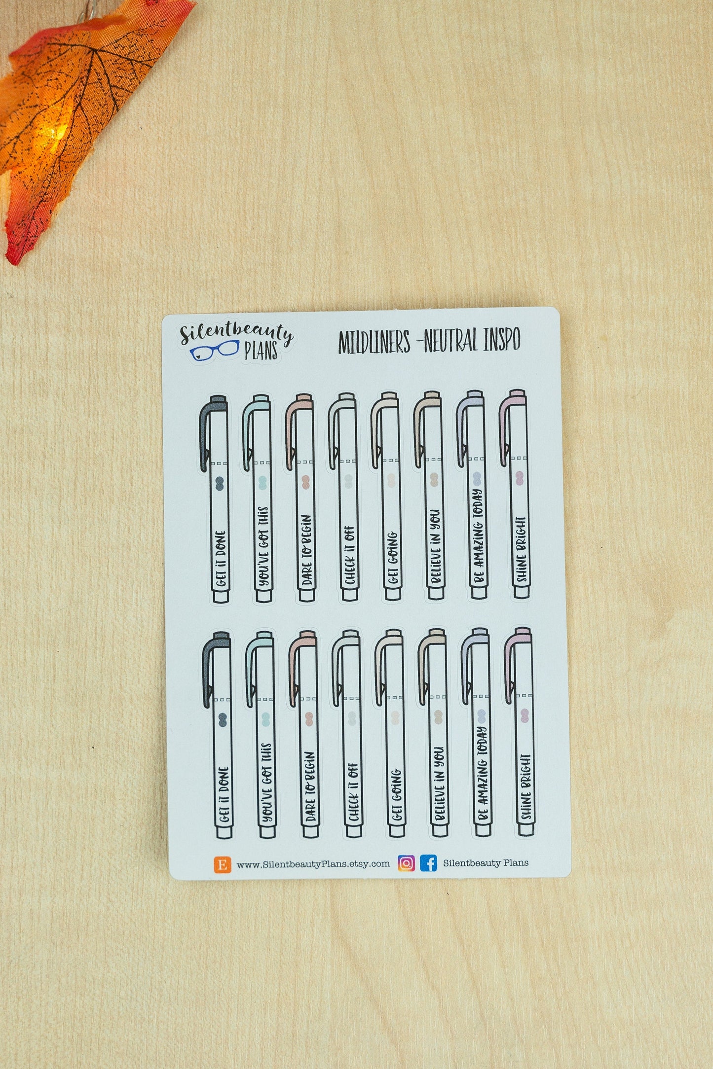 Inspirational Phrases Mildliner Stickers | 6 Options