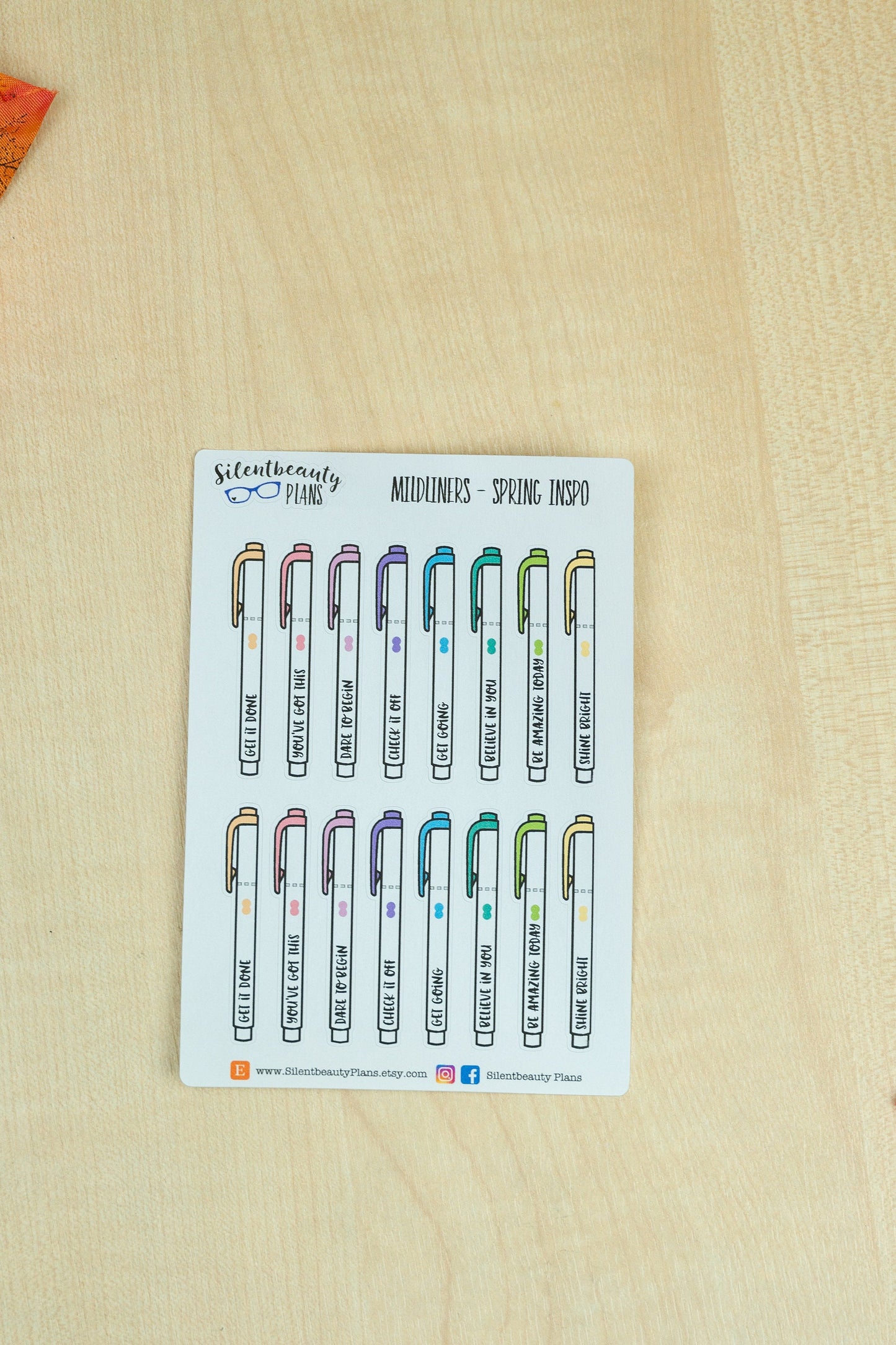 Inspirational Phrases Mildliner Stickers | 6 Options