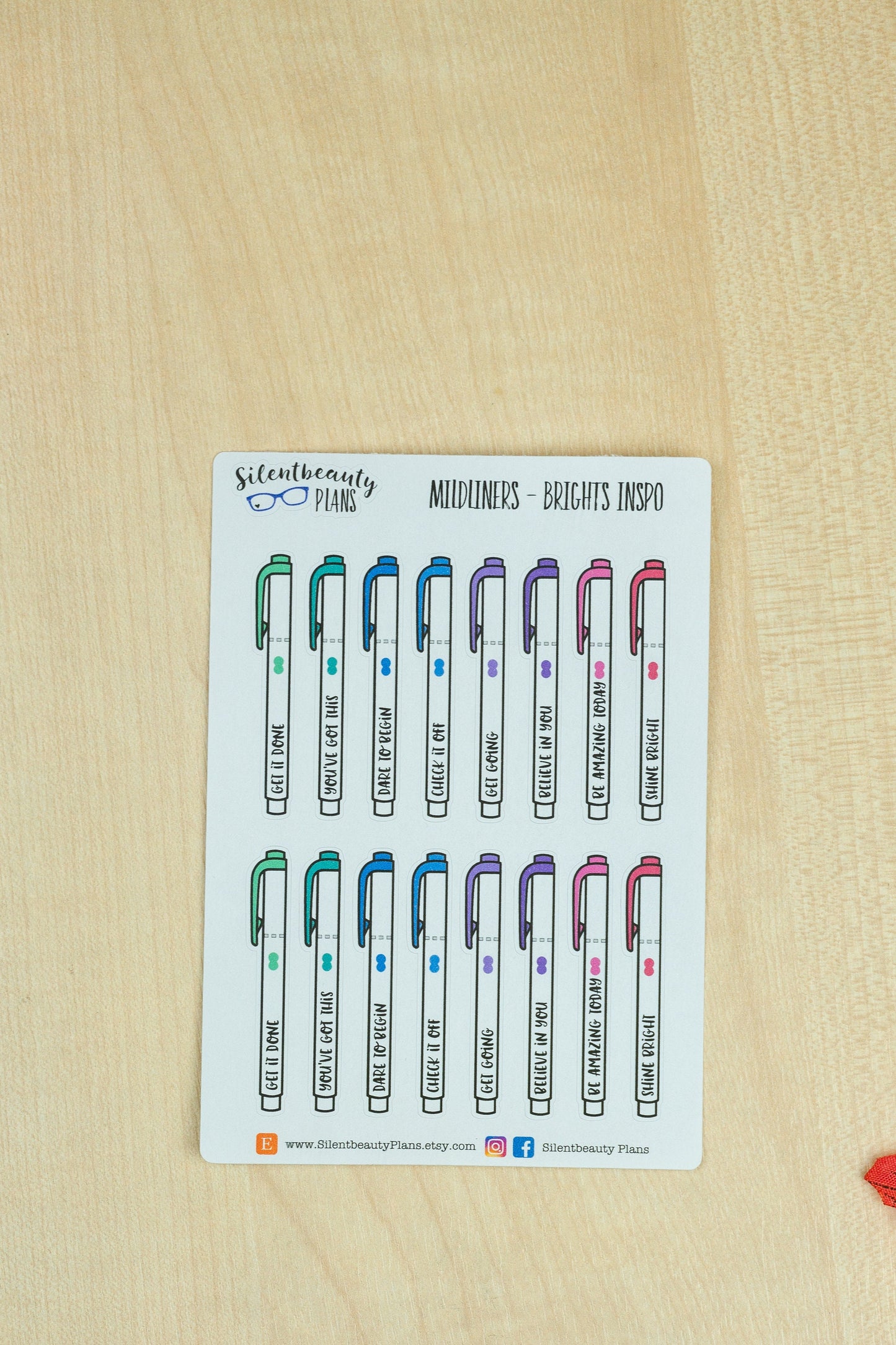 Inspirational Phrases Mildliner Stickers | 6 Options