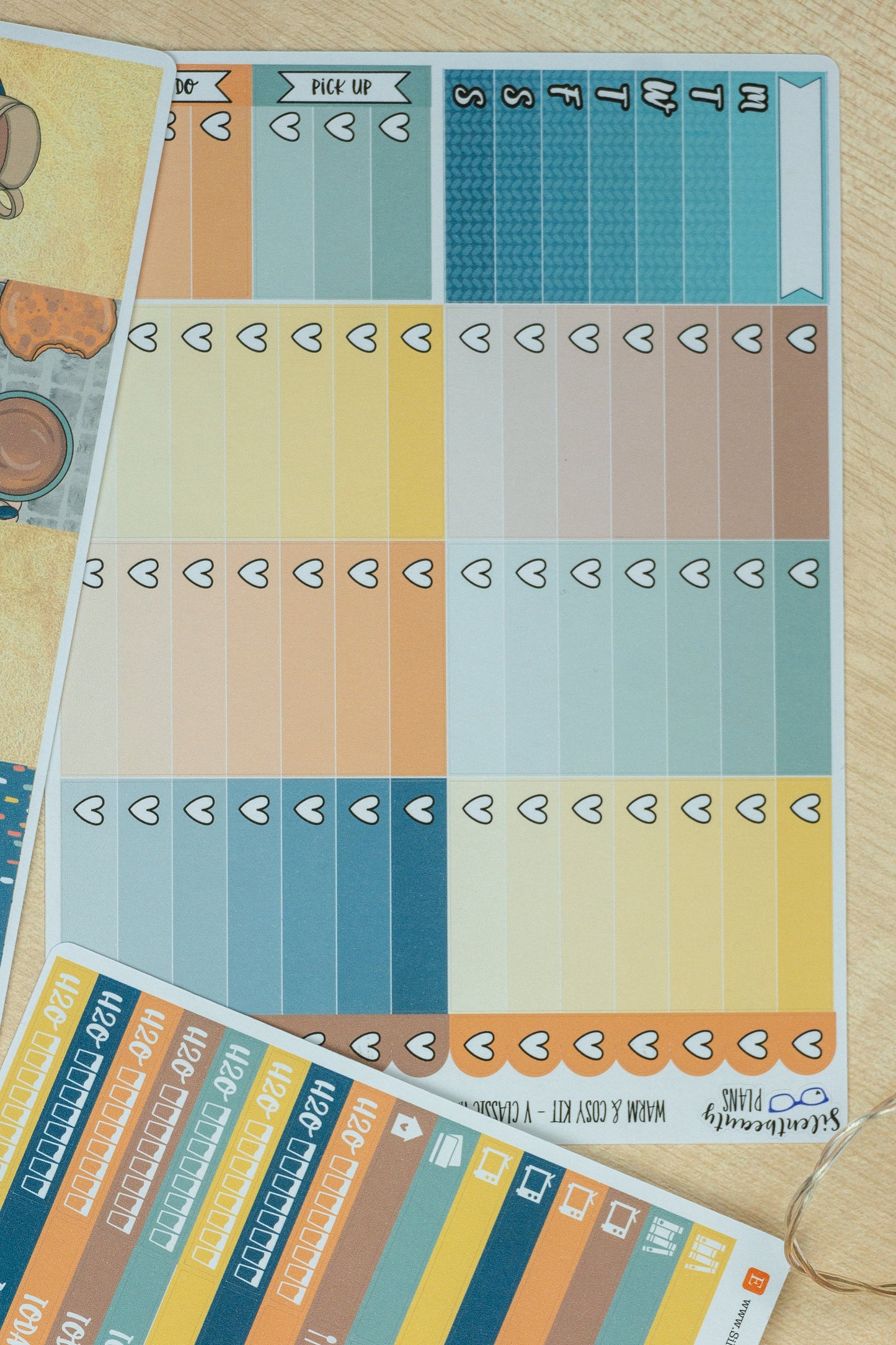 Warm & Toasty - Classic Happy Planner, Vertical, Planner Stickers, UK