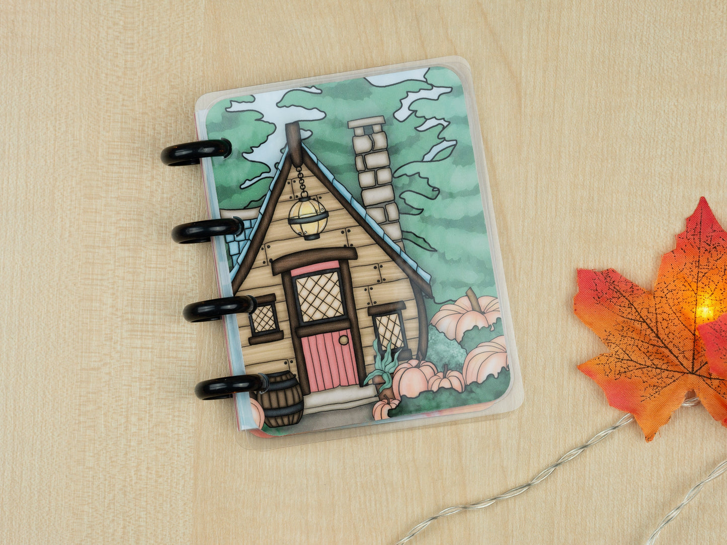 Daytime Magical Scene Happy Planner Covers | 1 Disc Colour Option | Micro Happy Planner Cover Set | Planner Accessories | Hand Drawn Cover