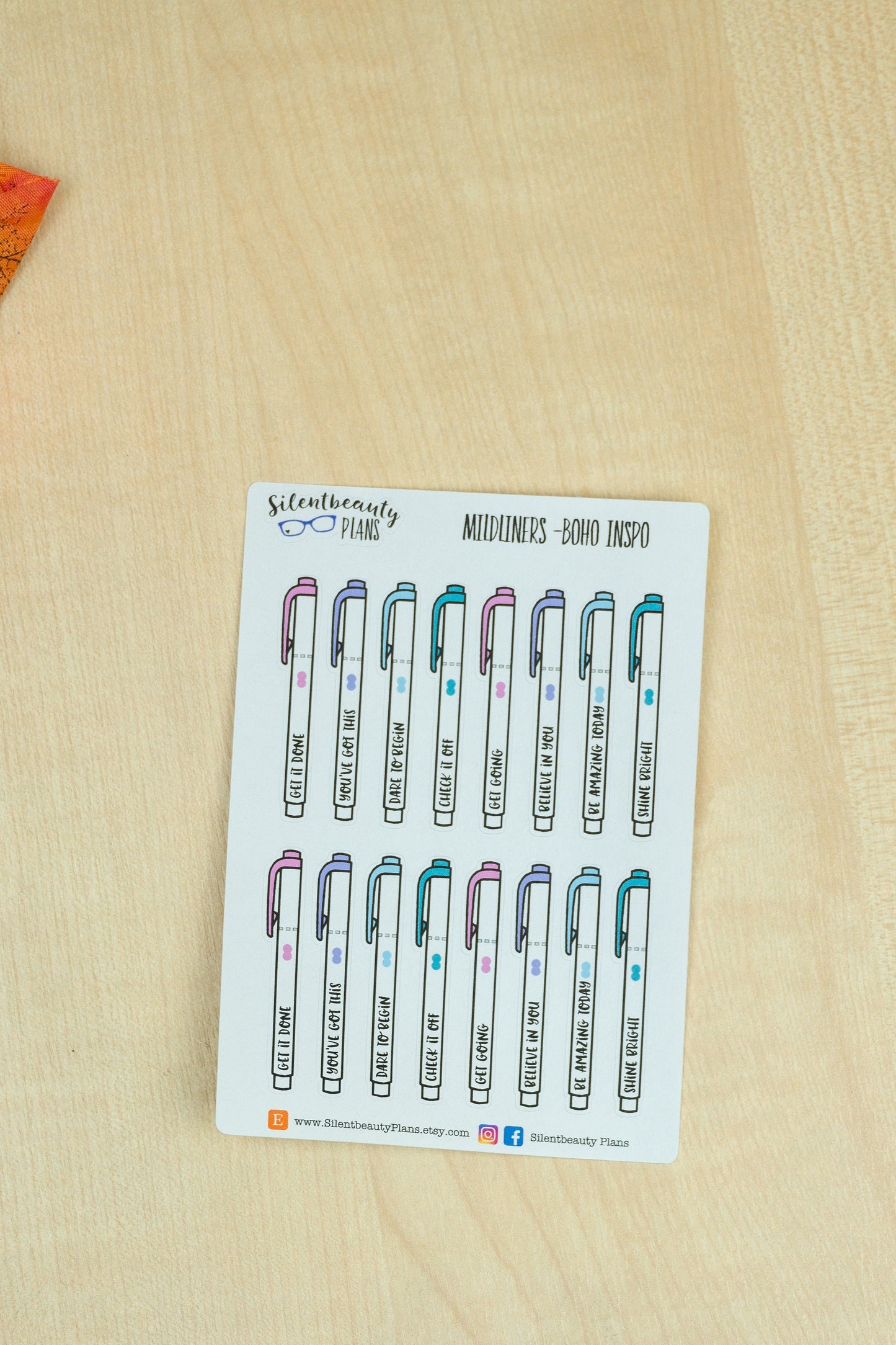 Inspirational Phrases Mildliner Stickers | 6 Options