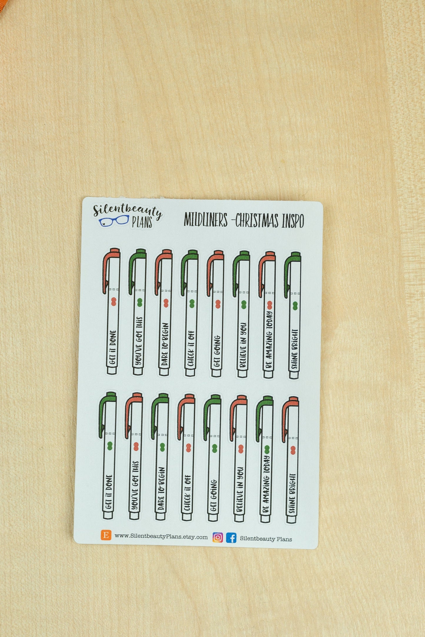 Inspirational Phrases Mildliner Stickers | 6 Options