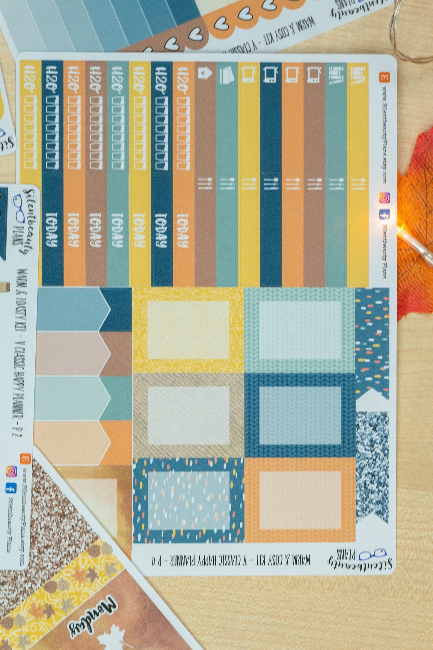 Warm & Toasty - Classic Happy Planner, Vertical, Planner Stickers, UK