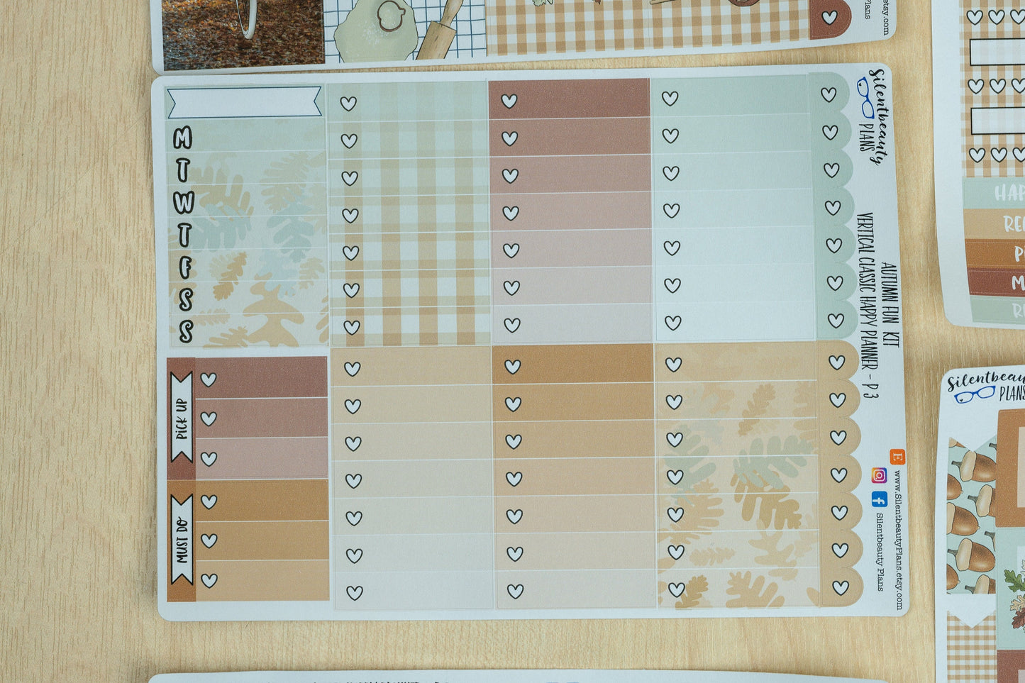 Autumn Fun Weekly Sticker Kit - Classic Happy Planner, Vertical, Planner Stickers, UK