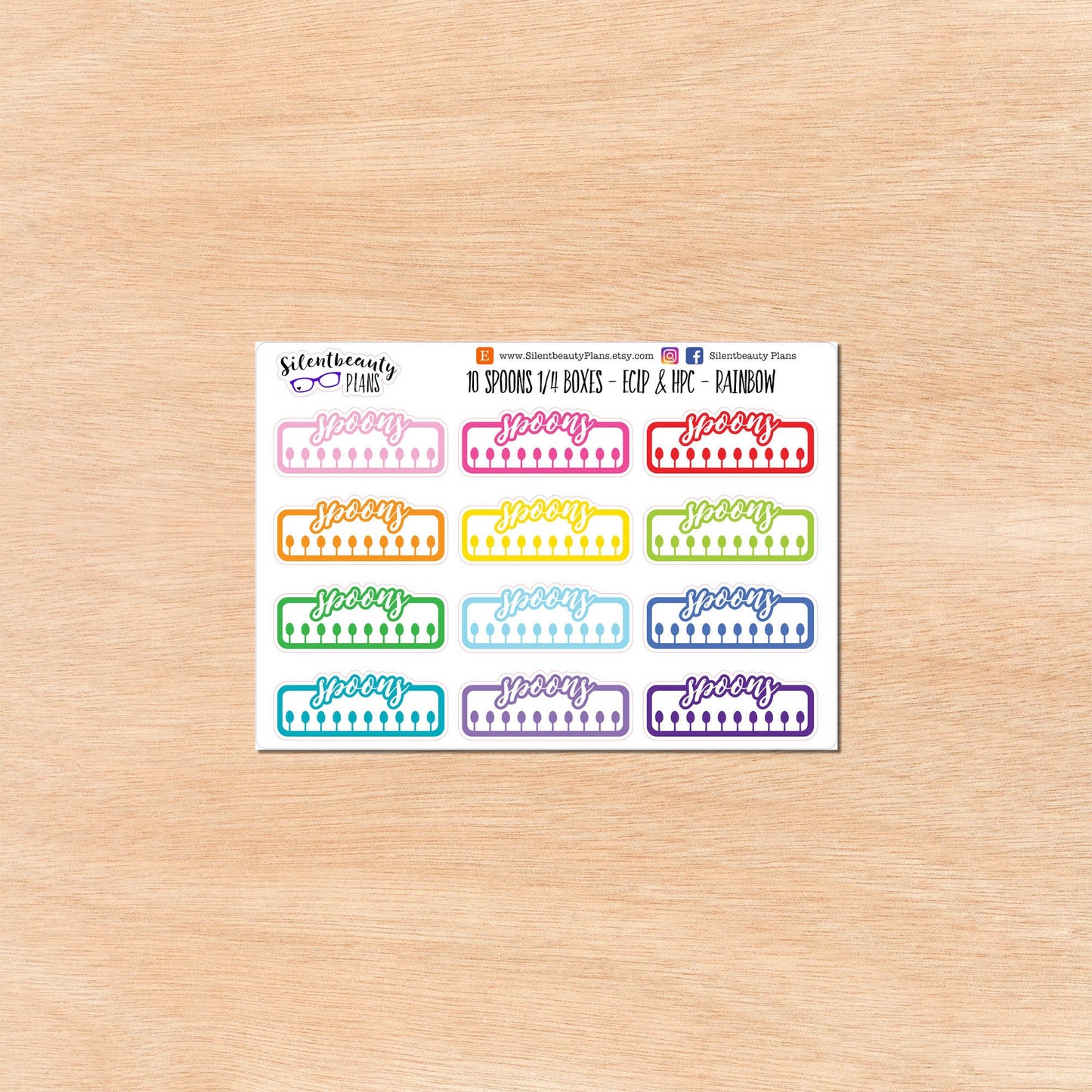 Script Spoon Trackers | 8, 10 or 12 Spoons
