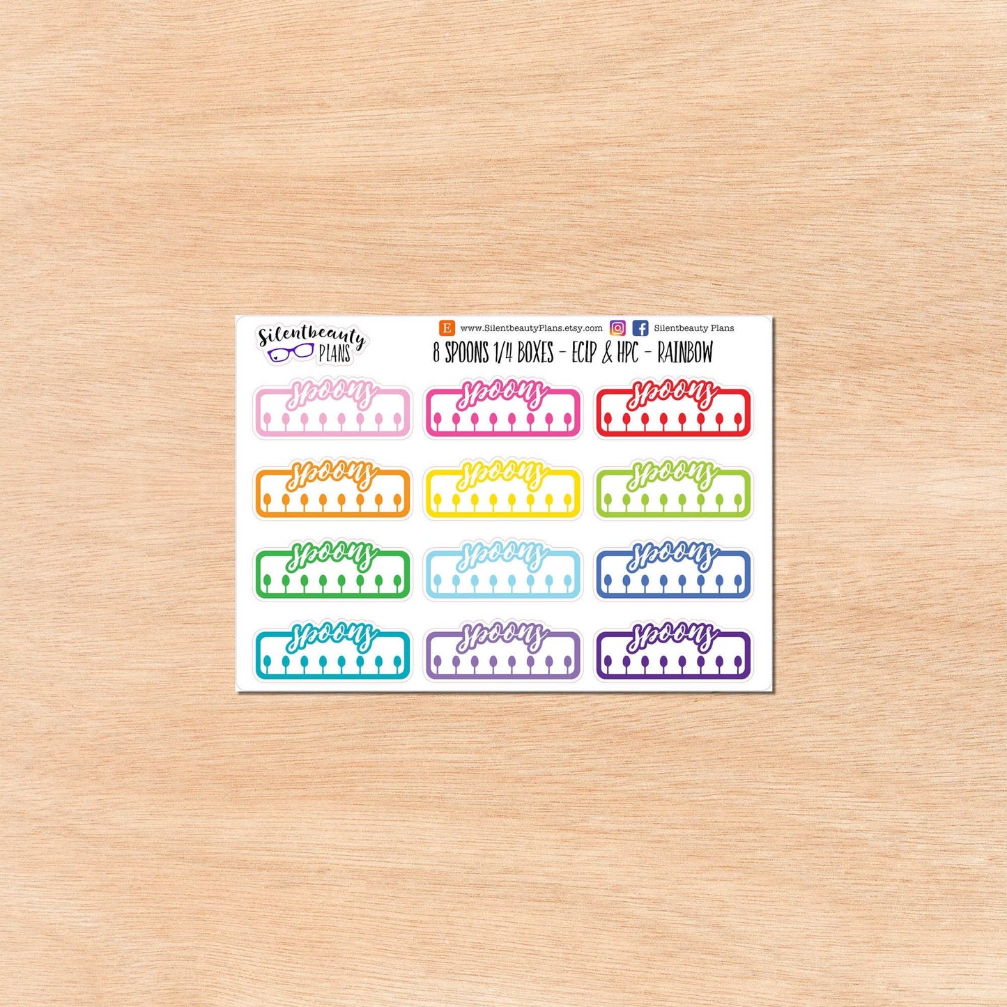 Script Spoon Trackers | 8, 10 or 12 Spoons