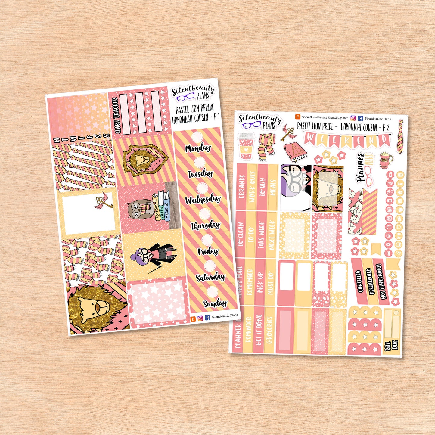 Pastel Lion Pride Weekly Sticker Kits