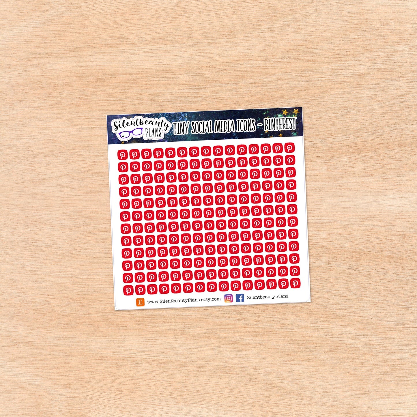 Tiny Social Media| 7 Options | 180 Stickers